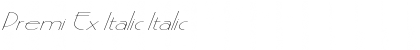 Download Premi Ex Italic Italic Font Title Preview