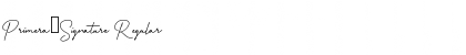Download Primera_Signature Regular Font Title Preview