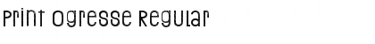 Download Print Ogresse Regular Font Title Preview