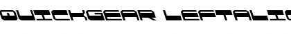 Download QuickGear Leftalic Italic Font Title Preview