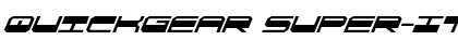 Download QuickGear Super-Italic Italic Font Title Preview