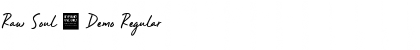 Download Raw Soul - Demo Regular Font Title Preview