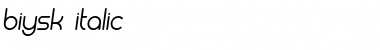 Download Biysk Italic Font Title Preview