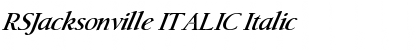 Download RSJacksonville ITALIC Italic Font Title Preview