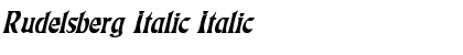 Download Rudelsberg Italic Italic Font