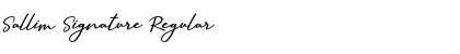 Download Sallim Signature Regular Font Title Preview