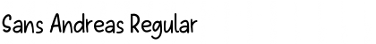 Download Sans Andreas Regular Font Title Preview