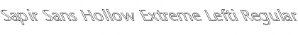 Download Sapir Sans Hollow Extreme Lefti Regular Font Title Preview