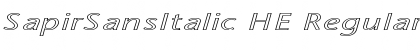 Download SapirSansItalic HE Regular Font Title Preview