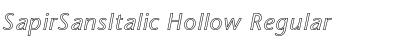 Download SapirSansItalic Hollow Regular Font Title Preview