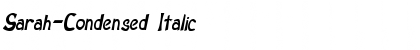 Download Sarah-Condensed Italic Font Title Preview