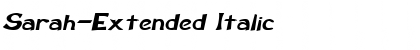 Download Sarah-Extended Italic Font Title Preview
