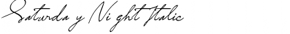 Download Saturday Night Italic Font Title Preview