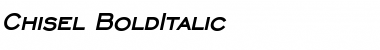 Download Chisel BoldItalic Font Title Preview