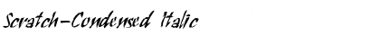 Download Scratch-Condensed Italic Font