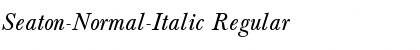 Download Seaton-Normal-Italic Regular Font