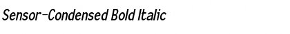 Download Sensor-Condensed Bold Italic Font