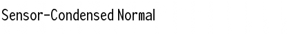 Download Sensor-Condensed Normal Font