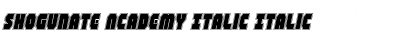 Download Shogunate Academy Italic Italic Font Title Preview