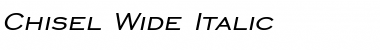 Download Chisel Wide Italic Font Title Preview