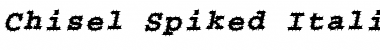 Download ChiselSpiked Italic Font Title Preview