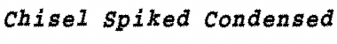Download ChiselSpikedCondensed Italic Font Title Preview
