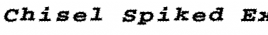 Download ChiselSpikedExtended Italic Font Title Preview