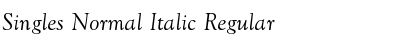 Download Singles Normal Italic Regular Font