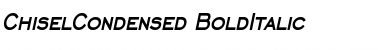 Download ChiselCondensed BoldItalic Font Title Preview