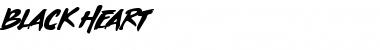 Download Black Heart Regular Font Title Preview