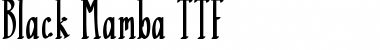 Download Black Mamba Regular Font Title Preview