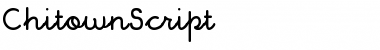 Download ChitownScript Regular Font Title Preview