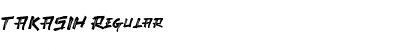 Download TAKASIH Regular Font Title Preview