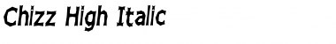 Download Chizz High Italic Font Title Preview