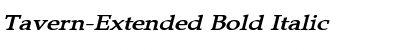 Download Tavern-Extended Bold Italic Font Title Preview