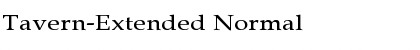 Download Tavern-Extended Normal Font Title Preview