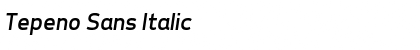 Download Tepeno Sans Italic Font Title Preview