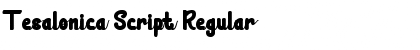Download Tesalonica Script Regular Font Title Preview