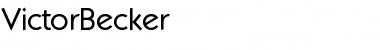 Download VictorBecker Regular Font Title Preview