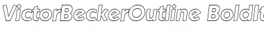 Download VictorBeckerOutline BoldItalic Font Title Preview