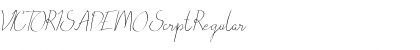 Download VICTORISA DEMO Script Regular Font Title Preview