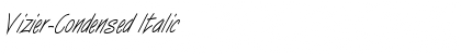 Download Vizier-Condensed Italic Font Title Preview