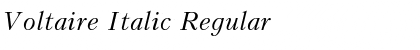 Download Voltaire Italic Regular Font Title Preview