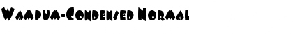 Download Wampum-Condensed Normal Font Title Preview