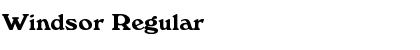 Download Windsor Regular Font Title Preview