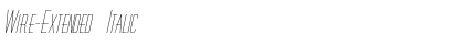 Download Wire-Extended Italic Font Title Preview