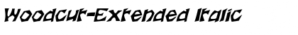 Download Woodcut-Extended Italic Font Title Preview