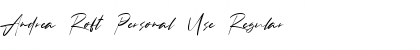 Download Andrea Roft Personal Use Regular Font Title Preview