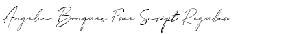 Download Angelic Bonques Free Script Regular Font Title Preview