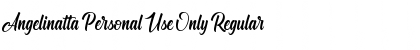 Download Angelinatta Personal Use Only Regular Font Title Preview